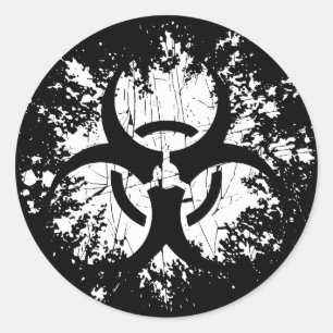 Biohazard — Splat Ronde Sticker