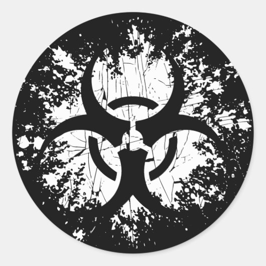 Biohazard — Splat Ronde Sticker (Voorkant)