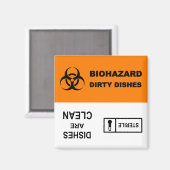 Biohazard Steriele Vaatwasser Magneet (Voorkant / Achterkant)