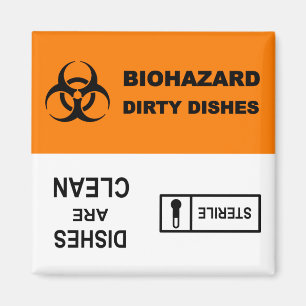 Biohazard Sterile Dishwasmachine Magnet
