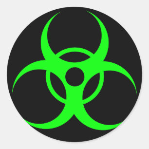 Biohazard sticker