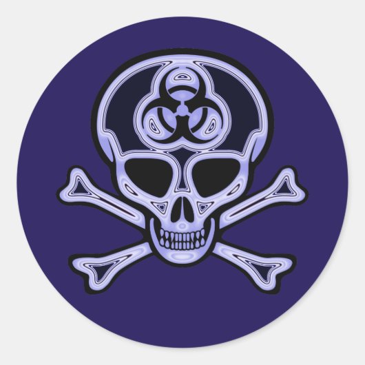 Biohazard Sticker voor schedel en kruisbeenderen (Voorkant)