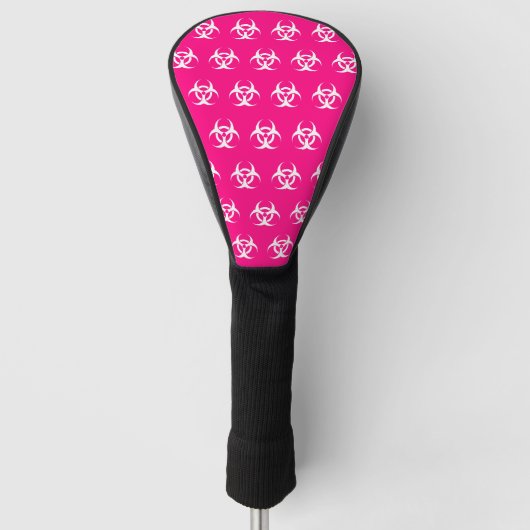 Biohazard Symbol Golf Head Hoesje Golfheadcover (Voorkant)