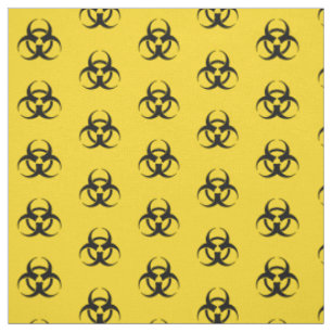 Biohazard Symbol Pattern Fabric Stof