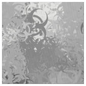 Biohazard Symbol Urban Camo Fabric Stof (Close Up)