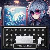 Biohazard Symbols - Wit op een zwarte achtergrond Bureaumat