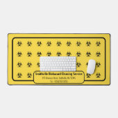 Biohazard Symbols - Zwart op een gele achtergrond Bureaumat (Keyboard & Muis)