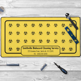 Biohazard Symbols - Zwart op een gele achtergrond Bureaumat