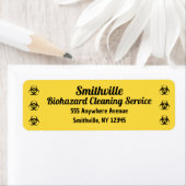 Biohazard Symbols - Zwart op een gele achtergrond Etiket (Insitu)