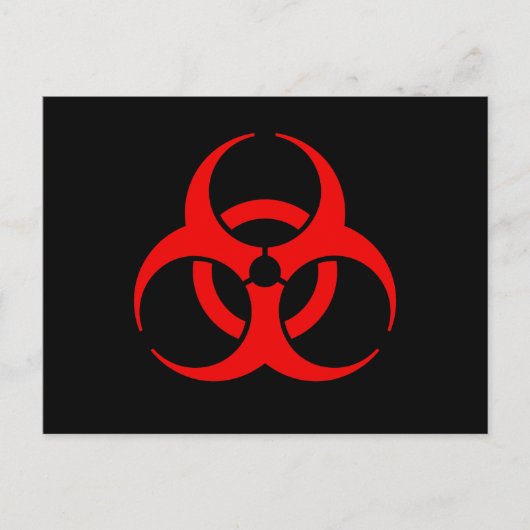 Biohazard Symbool Briefkaart (Voorkant)