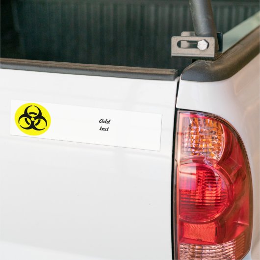 BioHazard Symbool Bumpersticker (Op Truck)