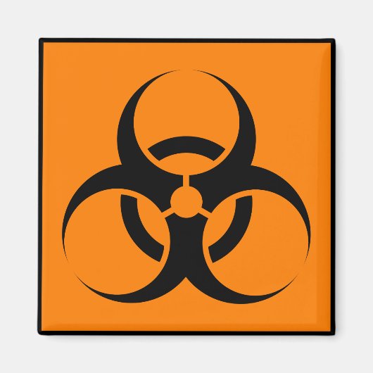 Biohazard Symbool Feesttijd Wijn Kaas Diner Magneet (Voorkant)