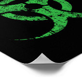 Biohazard Symbool Green Funny Halloween Poster (Hoek)