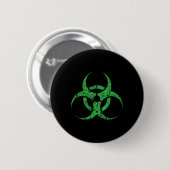 Biohazard Symbool Green Funny Halloween Ronde Button 5,7 Cm (Voorkant /achterkant)