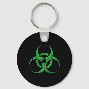 Biohazard Symbool Green Funny Halloween Sleutelhanger