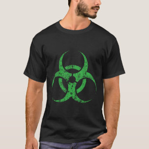 Biohazard Symbool Green Funny Halloween T-shirt
