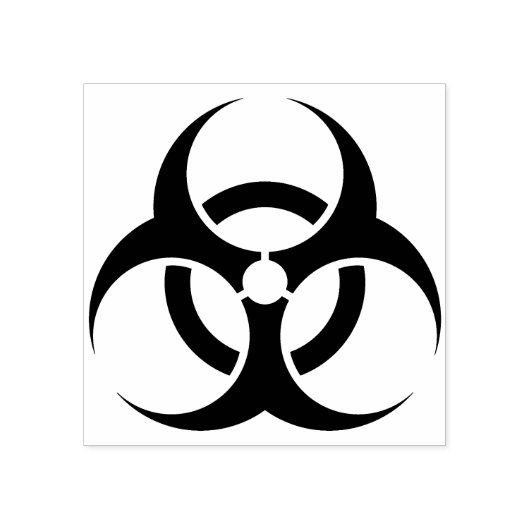 Biohazard Symbool Kunststempel Rubberstempel (Afrduk)