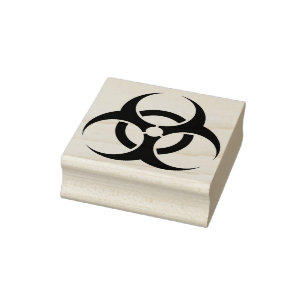 Biohazard Symbool Kunststempel Rubberstempel