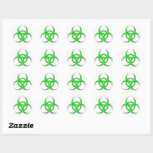 Biohazard Symbool Limoen Ronde Sticker (Vel)