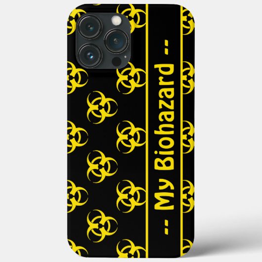 Biohazard Symbool Pattern Phone Case met aangepast (Achterkant)