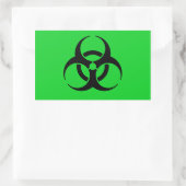 Biohazard Symbool Rechthoekige Sticker (Tas)