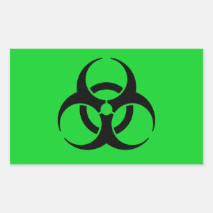 Biohazard Symbool Rechthoekige Sticker