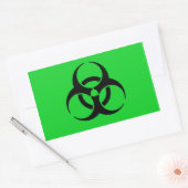 Biohazard Symbool Rechthoekige Sticker (Envelop)