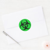 Biohazard Symbool Ronde Sticker (Envelop)