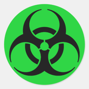 Biohazard Symbool Ronde Sticker