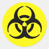 BioHazard Symbool Ronde Sticker (Voorkant)