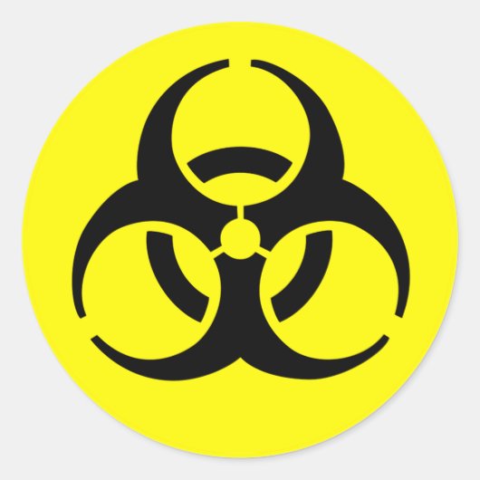 BioHazard Symbool Ronde Sticker (Voorkant)
