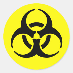 BioHazard Symbool Ronde Sticker