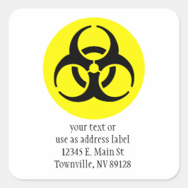 BioHazard Symbool Vierkante Sticker
