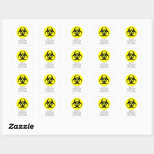 BioHazard Symbool Vierkante Sticker (Vel)