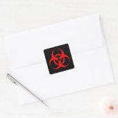 Biohazard Symbool Vierkante Sticker (Envelop)