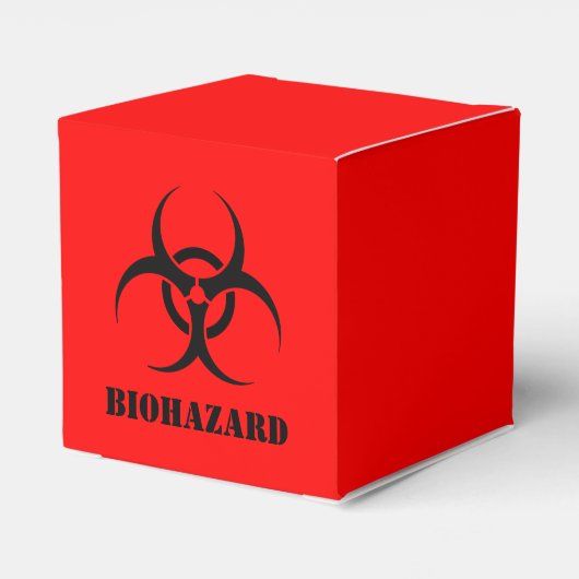 BIOHAZARD Symbool Waarschuwing Halloween Props Bedankdoosjes (Achterkant)