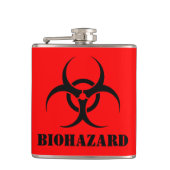 BIOHAZARD Symbool Waarschuwing Label Halloween Pro Heupfles (Voorkant)