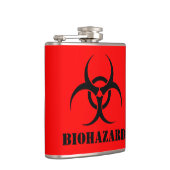 BIOHAZARD Symbool Waarschuwing Label Halloween Pro Heupfles (Rechts)
