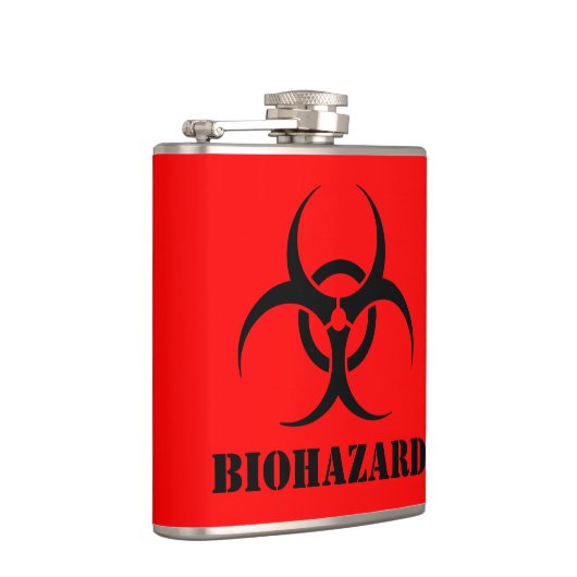 BIOHAZARD Symbool Waarschuwing Label Halloween Pro Heupfles (Rechts)