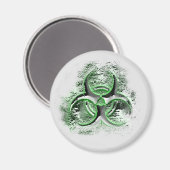 Biohazard teken symbool gloeiende quicksilver magn magneet (Voorkant / Achterkant)