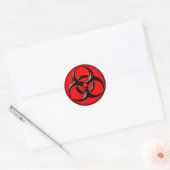 BioHazard Toxic - Red Ronde Sticker (Envelop)