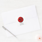 BioHazard Toxic - Red Vierkante Sticker (Envelop)