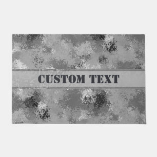 Biohazard Urban Camo Doormat w/ Custom Text Deurmat