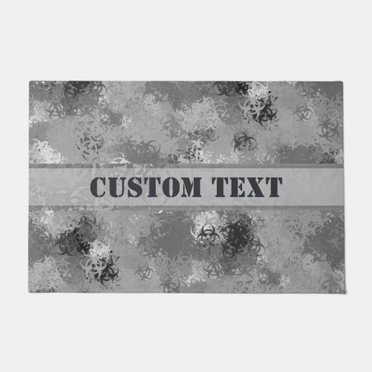 Biohazard Urban Camo Doormat w/ Custom Text Deurmat (Voorkant)