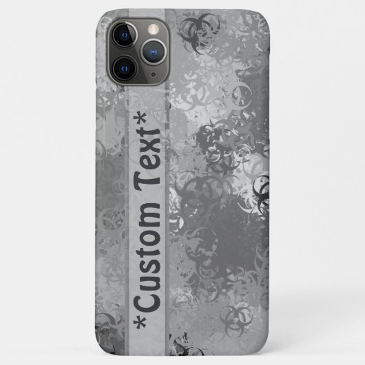 Biohazard Urban Camo Phone Case met Tekst (Achterkant)