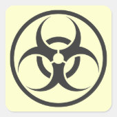 biohazard vierkante sticker (Voorkant)