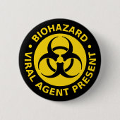 Biohazard - Virus Warning Button Pin (Voorkant)
