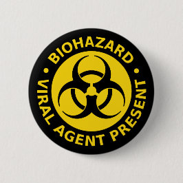 Biohazard - Virus Warning Button Pin