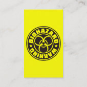 BIOHAZARD VISITEKAARTJE (Achterkant)