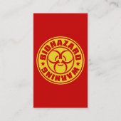 BIOHAZARD VISITEKAARTJE (Achterkant)